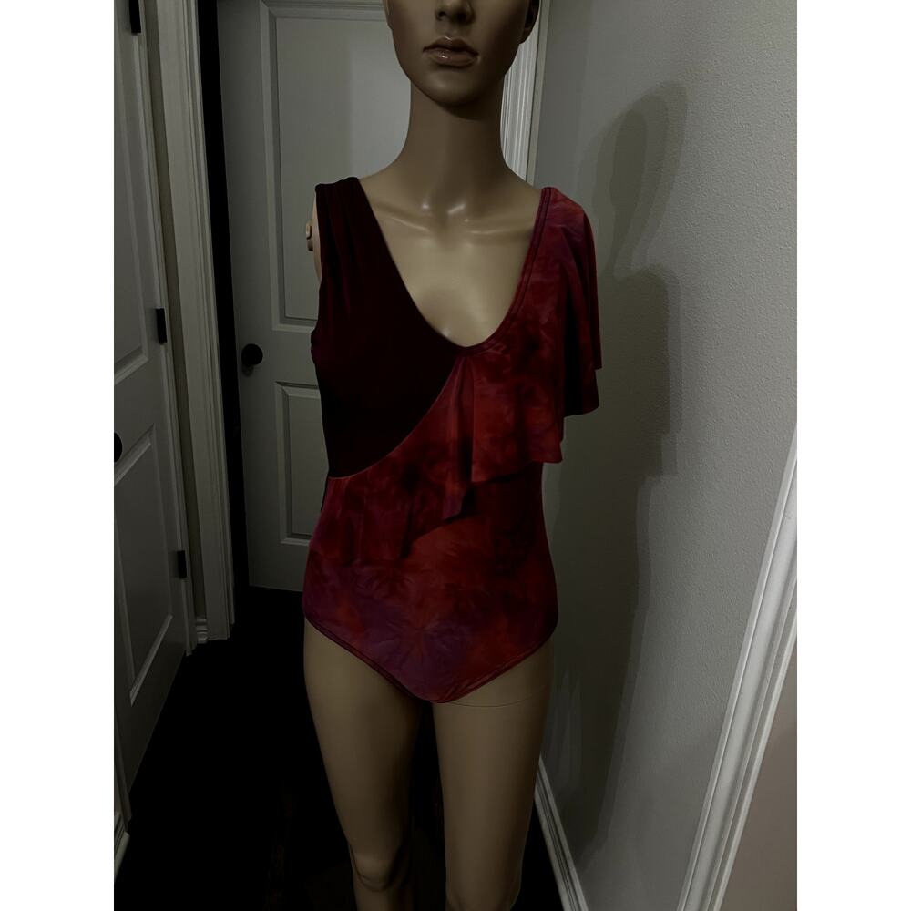 Purple and multicolor leotard